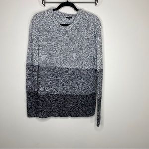 Ann Taylor Grey Ombré Knit Sweater